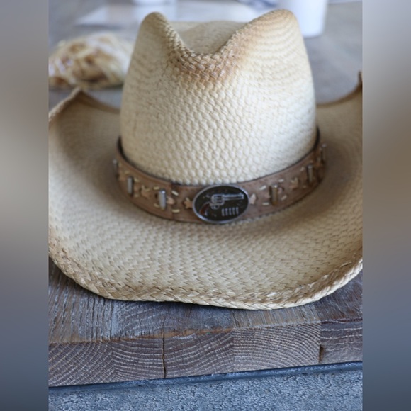 •BULLHIDE•REAL COWGIRL HAT. Excellent condition leather belt strap detai… - Picture 12 of 13